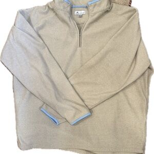 Peter Millar Light Tan Zip-Up Sweater
